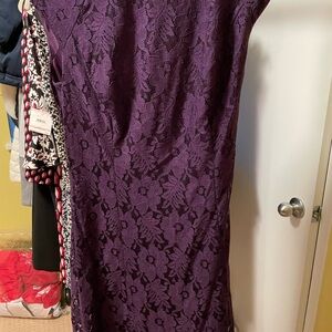 American living Plum Lace cap sleeve dress